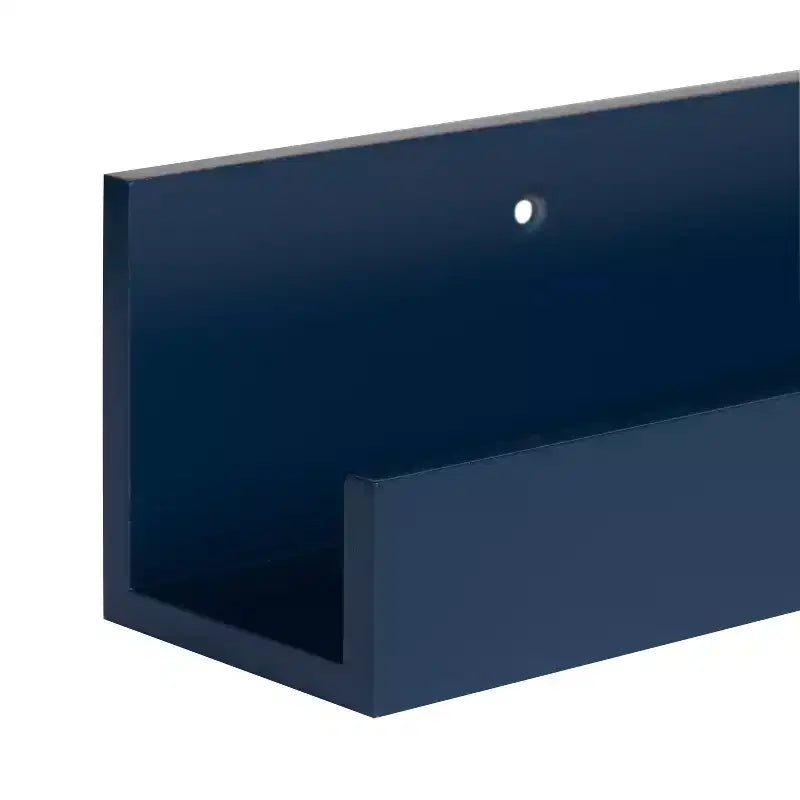 Lot de 2 – Étagères murales flottantes pour photos de 61 cm, bleu marine, MDF, aucun assemblage requis