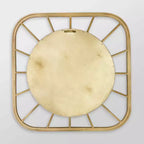 Miroir mural carré pour enfants, fait main en bambou de 50,8 cm, ton bois naturel, avec accroche murale en métal incluse