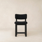 Tabouret de comptoir - Boucle noire et pieds coniques en chêne blanc