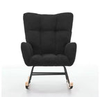 Fauteuil à bascule pour chambre d'enfant, planeur rembourré avec dossier haut, fauteuil de lecture d'appoint, fauteuil confortable, fauteuil inclinable pour chambre à coucher ou salon