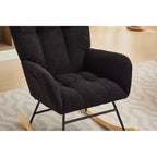 Fauteuil à bascule pour chambre d'enfant, planeur rembourré avec dossier haut, fauteuil de lecture d'appoint, fauteuil confortable, fauteuil inclinable pour chambre à coucher ou salon