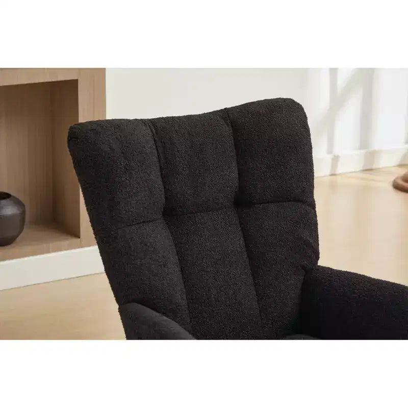 Fauteuil à bascule pour chambre d'enfant, planeur rembourré avec dossier haut, fauteuil de lecture d'appoint, fauteuil confortable, fauteuil inclinable pour chambre à coucher ou salon