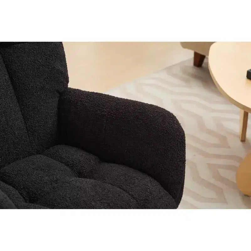 Fauteuil à bascule pour chambre d'enfant, planeur rembourré avec dossier haut, fauteuil de lecture d'appoint, fauteuil confortable, fauteuil inclinable pour chambre à coucher ou salon