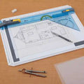 Table à dessin technique portable avec kit multi-outils, règle de butée, règle transparente, 36,8 cm x 50,2 cm