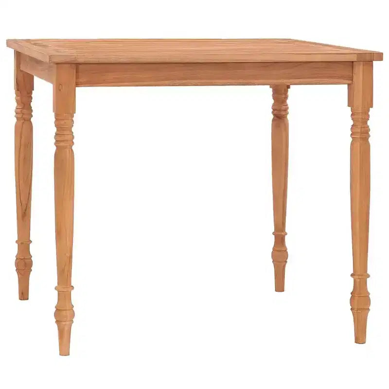 vidaXL Batavia Table Natural Teak Solid Teak Wood - 33.5 x 33.5 x 29.5