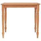 Table Batavia en Teck Naturel Bois de Teck Massif - 33.5 x 33.5 x 29.5