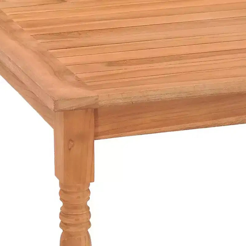 Table Batavia en Teck Naturel Bois de Teck Massif - 33.5 x 33.5 x 29.5