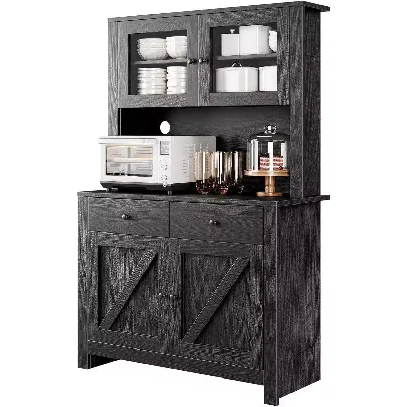 Armoires de rangement pratiques, armoires à ustensiles de cuisine avec étagères pour micro-ondes, armoires de cuisine avec étagères réglables