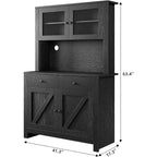 Armoires de rangement pratiques, armoires à ustensiles de cuisine avec étagères pour micro-ondes, armoires de cuisine avec étagères réglables