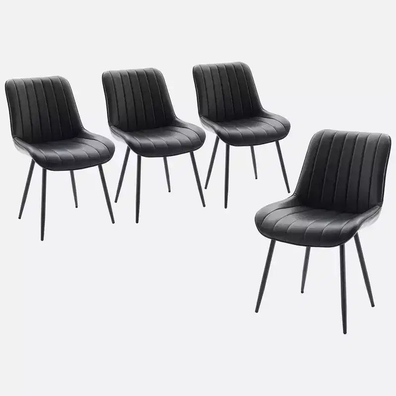 Lot de 2 chaises de salle à manger, chaises de cuisine et de salle à manger rembourrées en cuir PU avec dossier baleine