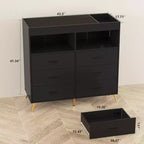 Commode à langer avec matelas à langer, lumières LED et station de charge, Station à langer avec plan à langer