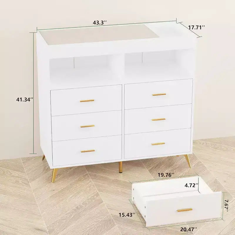 Commode à langer avec matelas à langer, lumières LED et station de charge, Station à langer avec plan à langer