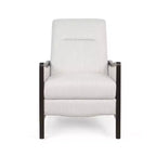 Fauteuil inclinable contemporain en tissu avec mécanisme de poussée, cadre en bois de bouleau, style mi-siècle