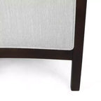 Fauteuil inclinable contemporain en tissu avec mécanisme de poussée, cadre en bois de bouleau, style mi-siècle