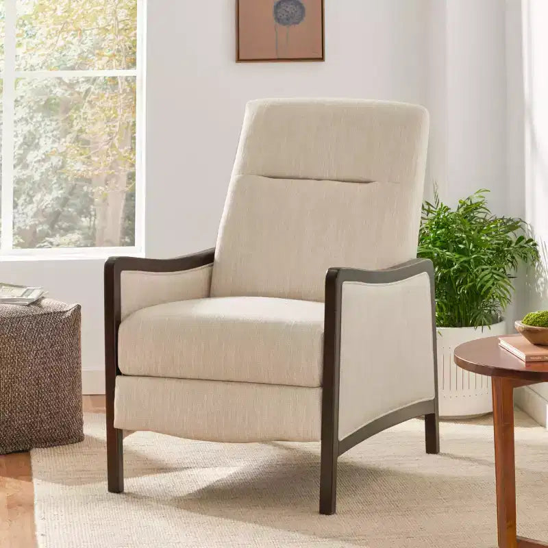 GDFStudio Drury Contemporary Fabric Upholstered Pushback Recliner