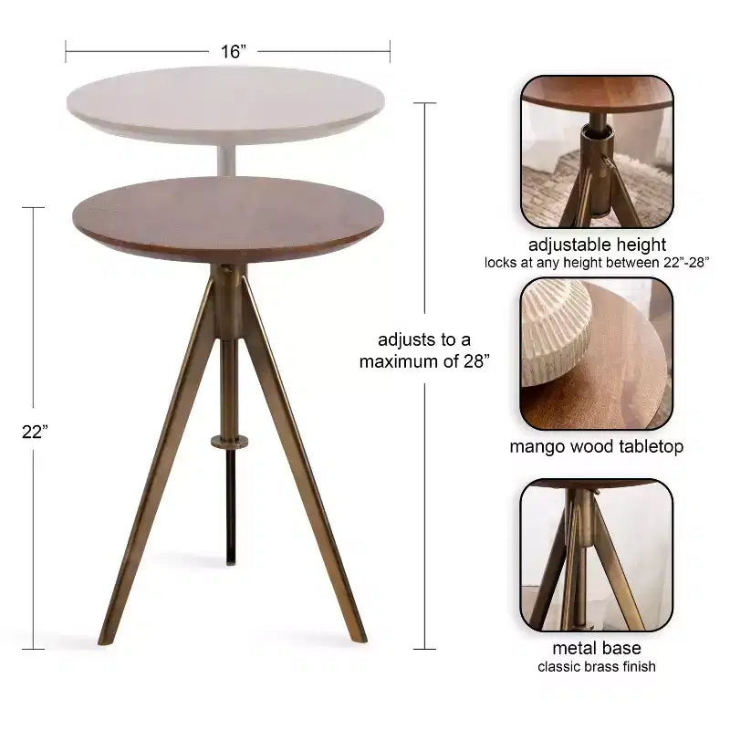 Table d'appoint réglable Keres