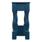 Table console de 160 cm de style Mid-Century avec 3 tiroirs et étagère ouverte, cadre en pin massif, plateau en MDF, 100 kg