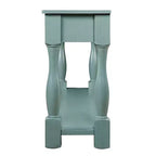Table console de 160 cm de style Mid-Century avec 3 tiroirs et étagère ouverte, cadre en pin massif, plateau en MDF, 100 kg