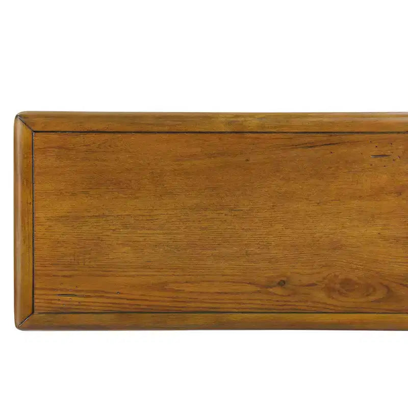 Table d'appoint rustique en pin massif avec tiroir de rangement, plateau en placage de chêne, finition expresso, 80 kg