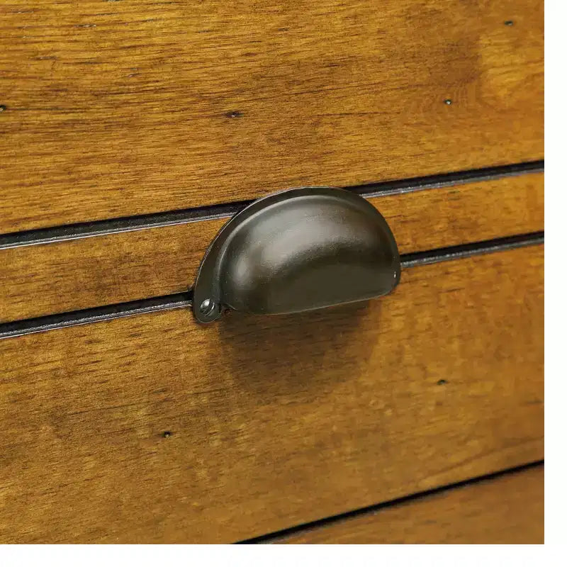 Table d'appoint rustique en pin massif avec tiroir de rangement, plateau en placage de chêne, finition expresso, 80 kg