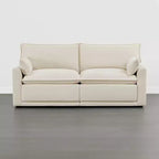 Canapé sectionnel modulaire surdimensionné 2 places, coussin confort cloud 7 couches, tissu OEKO-TEX, crème