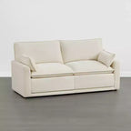 Canapé sectionnel modulaire surdimensionné 2 places, coussin confort cloud 7 couches, tissu OEKO-TEX, crème