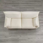 Canapé sectionnel modulaire surdimensionné 2 places, coussin confort cloud 7 couches, tissu OEKO-TEX, crème