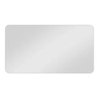 Miroir mural de salle de bain sans cadre 40"x30", verre anti-déflagrant 5mm, coins arrondis, montage double orientation