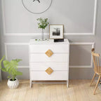 Buffet de 160 cm de large avec 4 portes et 4 étagères intérieures, poignées carrées, en MDF, pour salon, cuisine et entrée