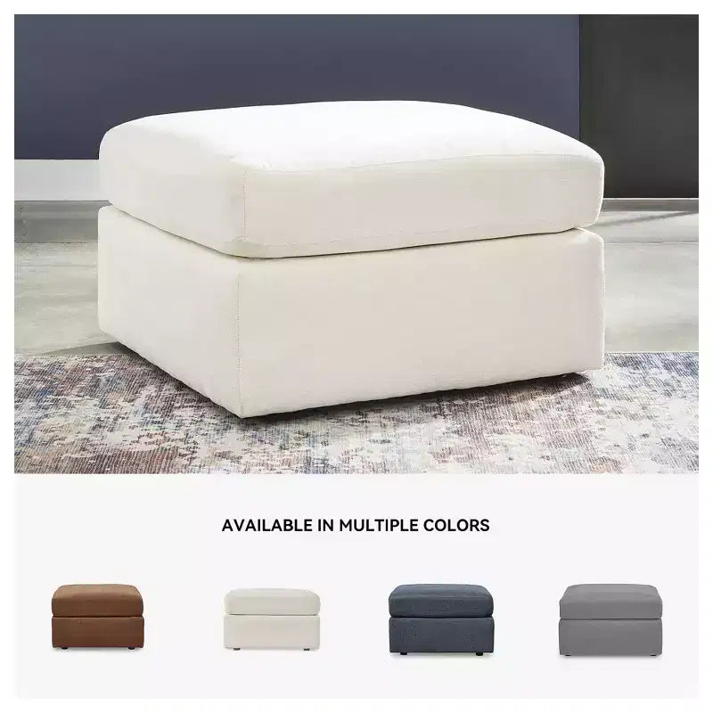Modmax - Ottoman d'appoint surdimensionné - Tissu haute performance Nuvella nouvelle génération