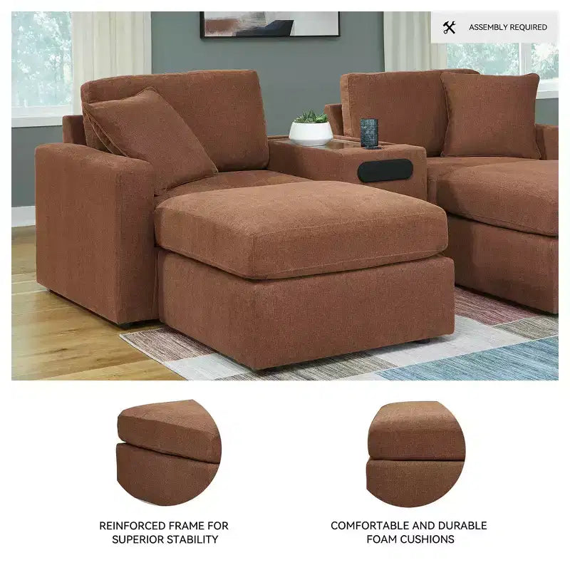 Modmax - Ottoman d'appoint surdimensionné - Tissu haute performance Nuvella nouvelle génération