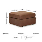 Modmax - Ottoman d'appoint surdimensionné - Tissu haute performance Nuvella nouvelle génération