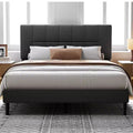 Pipishell Queen Bed Frame with 12 Thickened Legs&Fabric Upholstered Headboard,1300 lbs Strong Weight Capacity, Adjustable Headboard, Easy Assembly