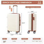 Valise cabine rigide extensible 20 pouces avec roulettes pivotantes