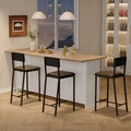 Set for 2/4 Counter Height Bar Chairs with Upholstered and Ergonomic Backrest for Kitchen, Dining Room and Apartments