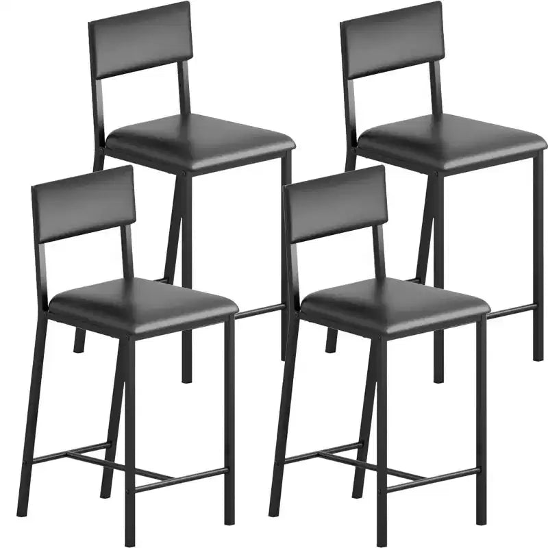 Ensemble de 2 tabourets de bar à hauteur de comptoir avec dossier rembourré et ergonomique pour la cuisine, la salle à manger et les appartements