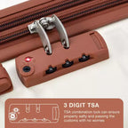 Bagage cabine rigide 24 pouces avec roulettes pivotantes, valise rigide extensible, bagage léger avec serrure TSA