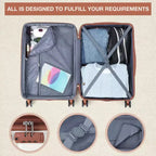 Bagage cabine rigide 24 pouces avec roulettes pivotantes, valise rigide extensible, bagage léger avec serrure TSA