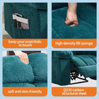 Fauteuil inclinable manuel surdimensionné, fauteuil inclinable ergonomique et respirant avec siège rembourré et 2 poches latérales, canapé individuel pour salon, chambre à coucher