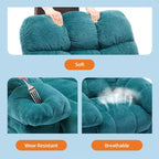 Fauteuil inclinable manuel surdimensionné, fauteuil inclinable ergonomique et respirant avec siège rembourré et 2 poches latérales, canapé individuel pour salon, chambre à coucher