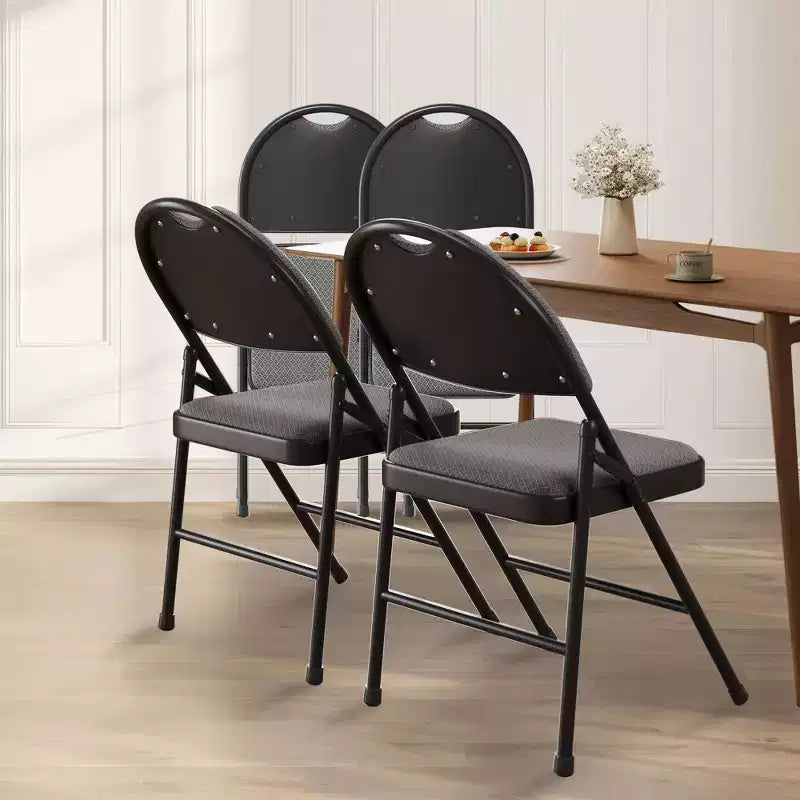 Lot de 2/4 chaises pliantes avec coussins et patins antidérapants pour la maison et le bureau, événements intérieurs et extérieurs, portables