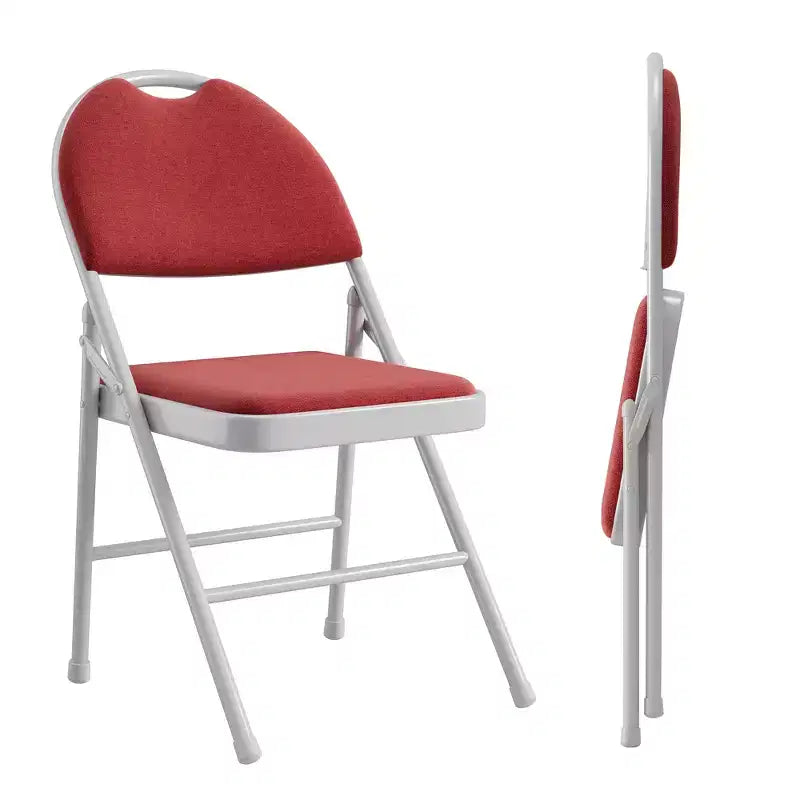Lot de 2/4 chaises pliantes avec coussins et patins antidérapants pour la maison et le bureau, événements intérieurs et extérieurs, portables