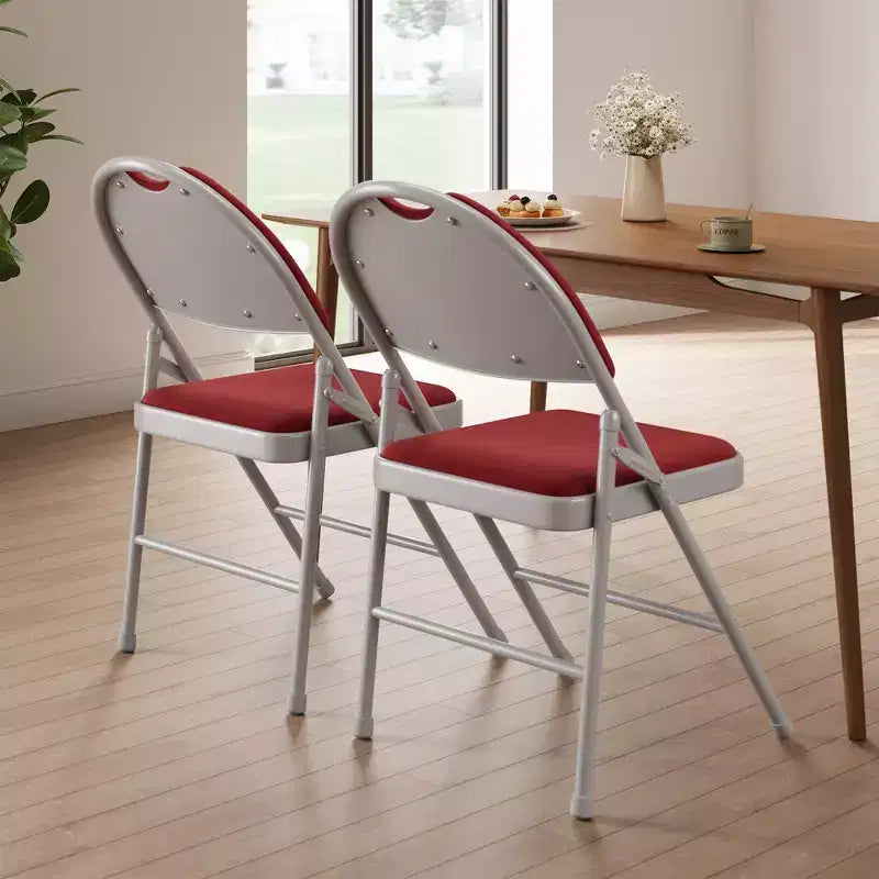 Lot de 2/4 chaises pliantes avec coussins et patins antidérapants pour la maison et le bureau, événements intérieurs et extérieurs, portables