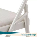 Lot de 2/4 chaises pliantes avec coussins et patins antidérapants pour la maison et le bureau, événements intérieurs et extérieurs, portables
