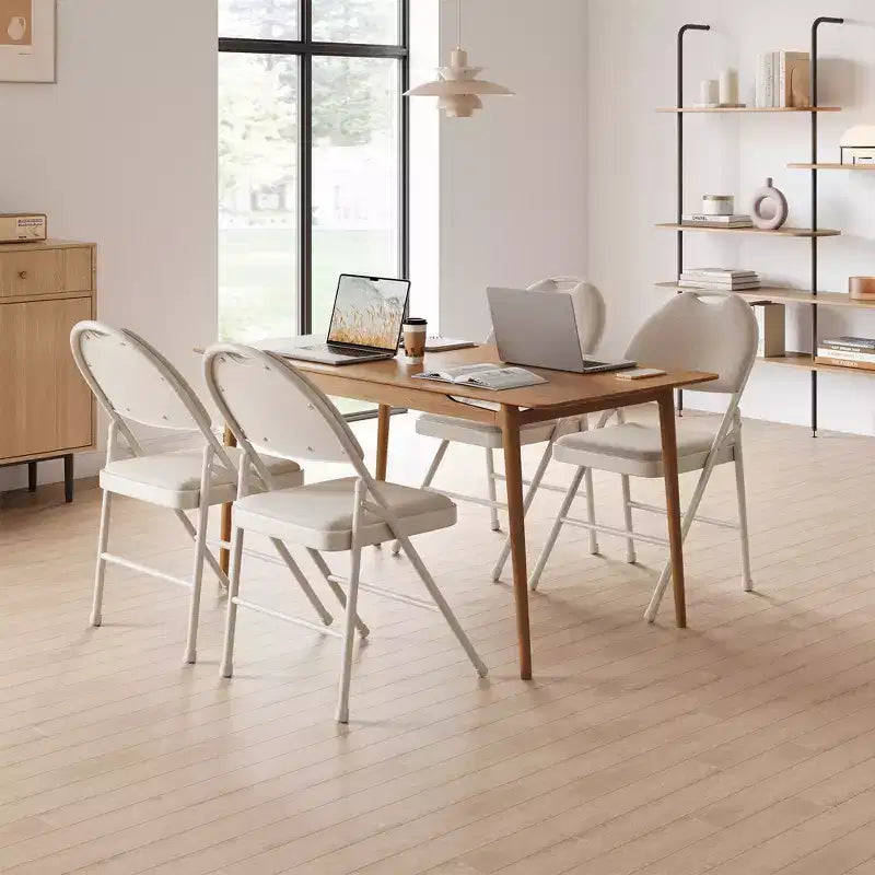 Lot de 2/4 chaises pliantes avec coussins et patins antidérapants pour la maison et le bureau, événements intérieurs et extérieurs, portables