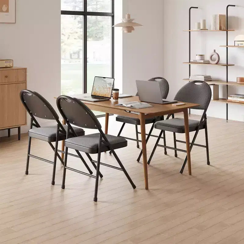 Lot de 2/4 chaises pliantes avec coussins et patins antidérapants pour la maison et le bureau, événements intérieurs et extérieurs, portables