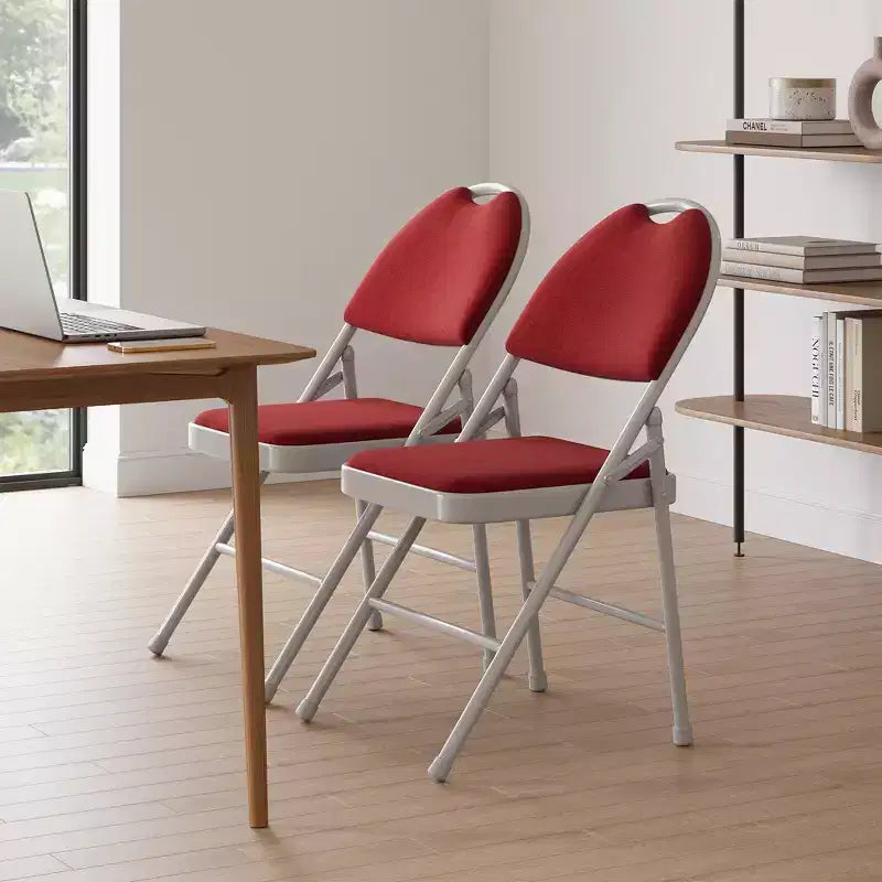 Lot de 2/4 chaises pliantes avec coussins et patins antidérapants pour la maison et le bureau, événements intérieurs et extérieurs, portables