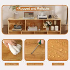 Bibliothèque ouverte en bois à 3 niveaux et 10 casiers, étagère de rangement autoportante avec 5 pieds en fer pour bureau, salon, chambre à coucher