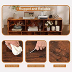 Bibliothèque ouverte en bois à 3 niveaux et 10 casiers, étagère de rangement autoportante avec 5 pieds en fer pour bureau, salon, chambre à coucher
