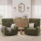 Fauteuil inclinable manuel, fauteuil à bascule pivotant et planeur rembourré en lin, fauteuil réglable avec repose-pieds